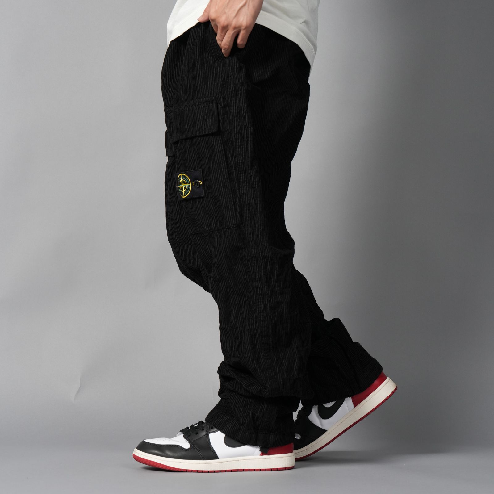 3100025 / WRINKLED CORDUROY 500-TC / コーデュロイパンツ [ルーズフィット](ブラック)
