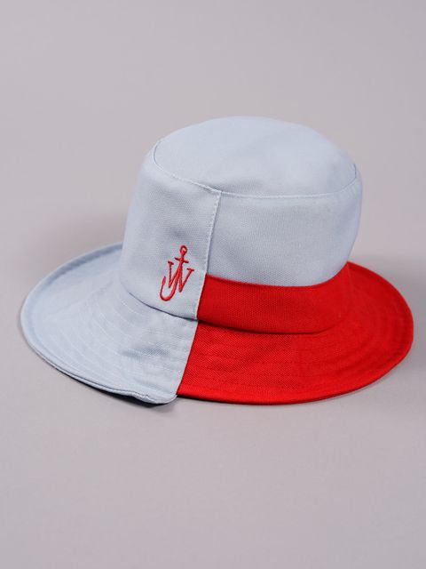 ASYMMETRIC BUCKET HAT / アシンメトリー バケットハット (レッド/ブルー)