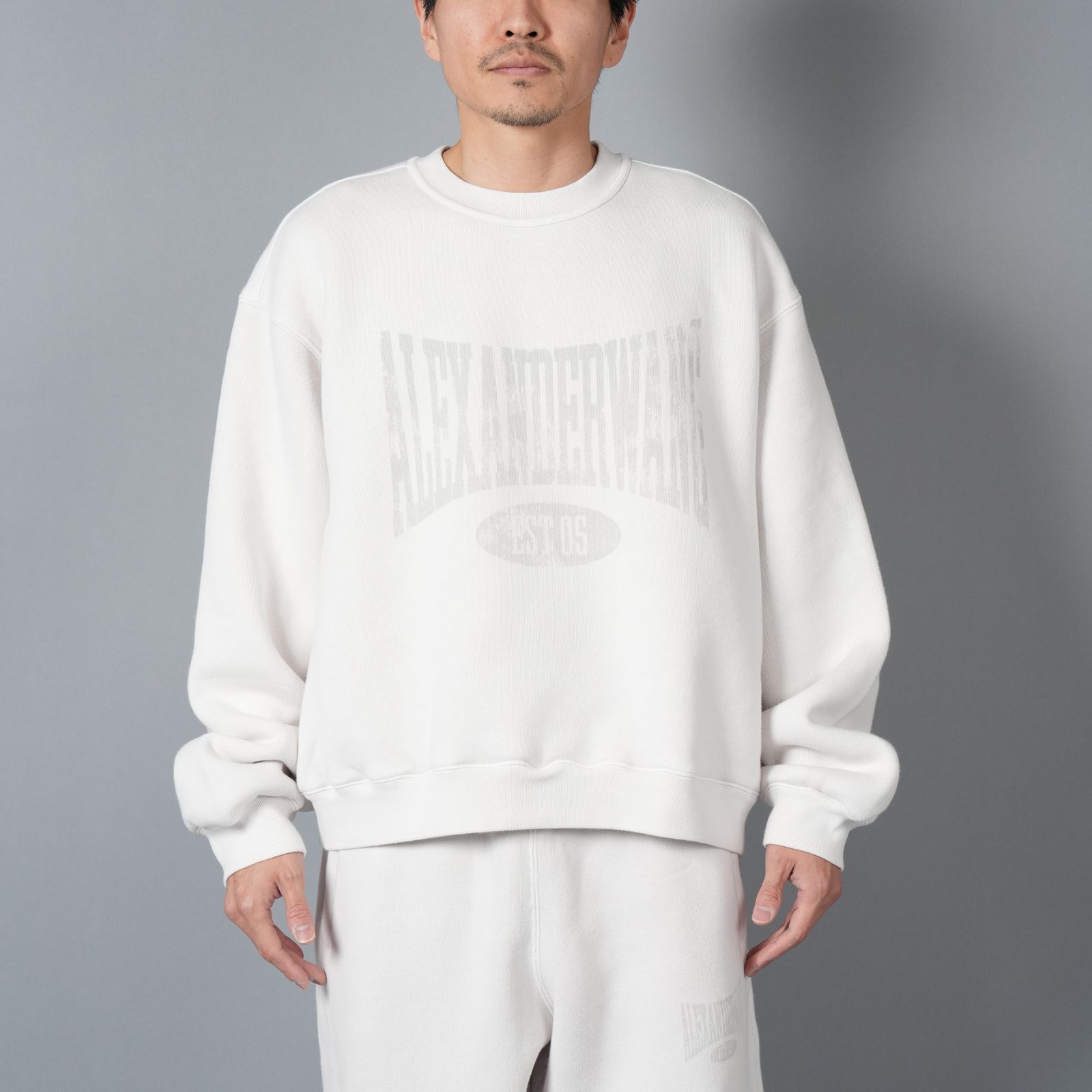 【ラスト1点】GRAPHIC CREWNECK SWEATSHIT / グラフィック クルーネックスウェット   (ダーティーホワイト)