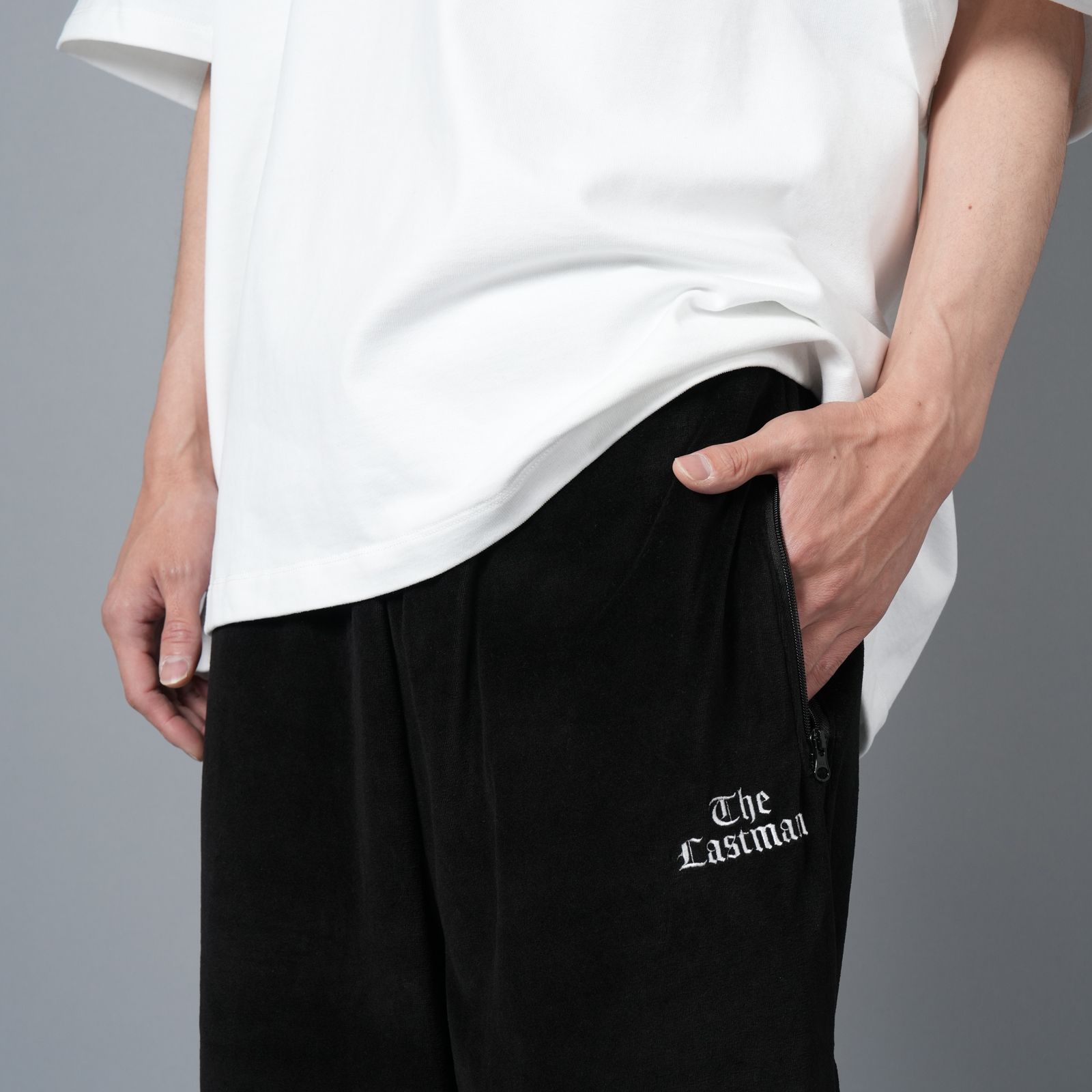 【ラスト1点】VELOUR TRACK PANTS / ベロア トラックパンツ (ブラック)
