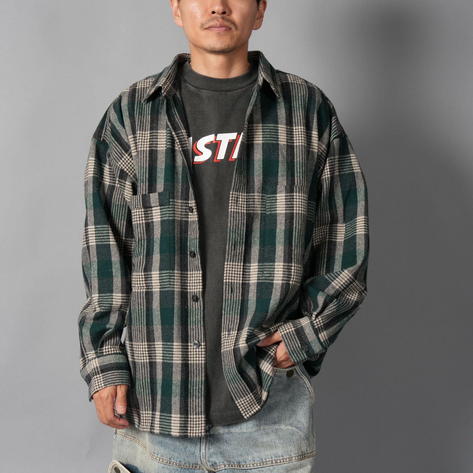 Classic Wool Shirt / クラシックウールシャツ (グリーン)