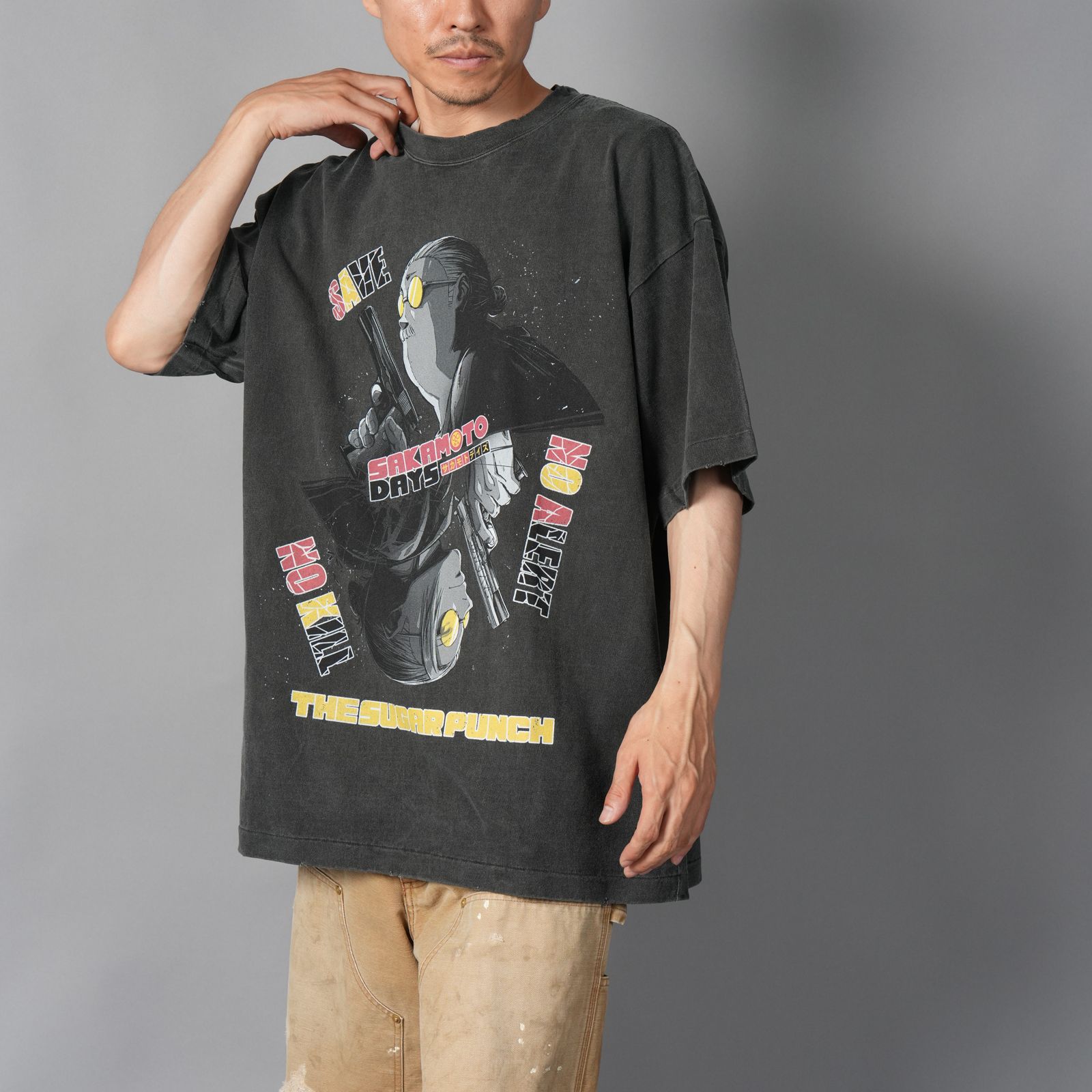 [SAKAMOTODAYS]  TSDM25SM001 /S/S T-Shirt  (SAKAMOTO)  / Tシャツ (ブラック)