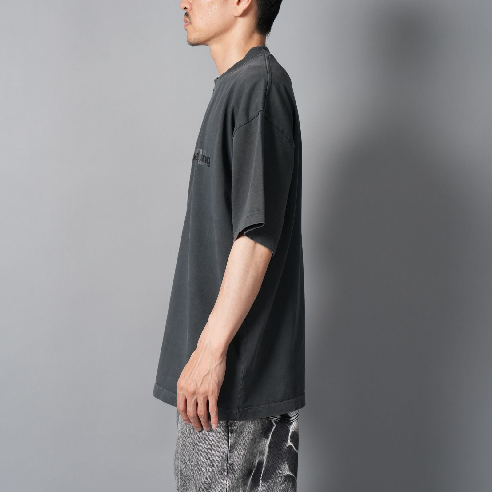 【Alexander Wang】コットンブレンド オーバーサイズ シャツ alexanderwang アレキサンダーワング ブラック コットンブレンド