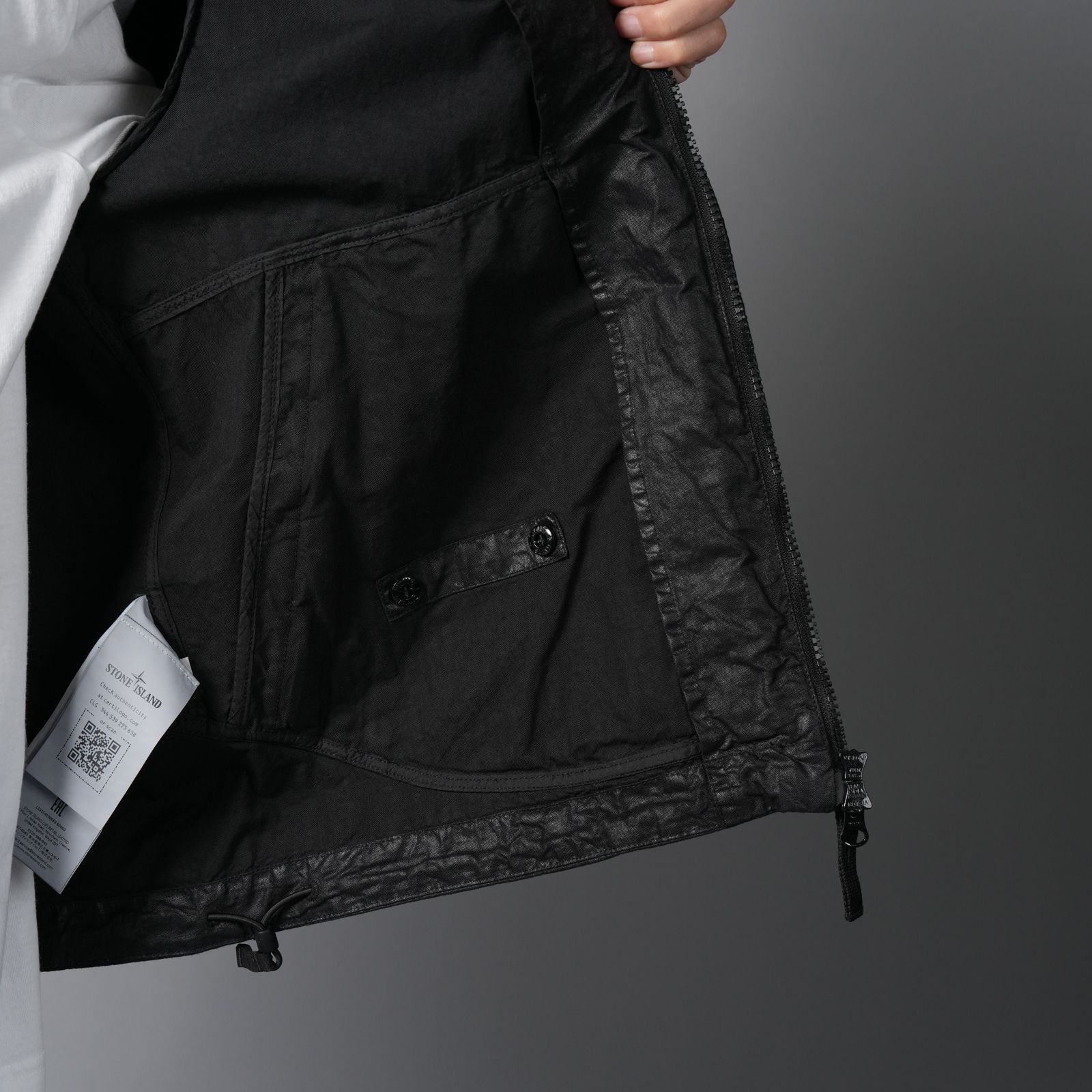 4100053 ORGANIC-LOOK NYLON PANAMA-TC / オーガニック ナイロンパナマ ジャケット 【ガーメントダイ】(ブラック)