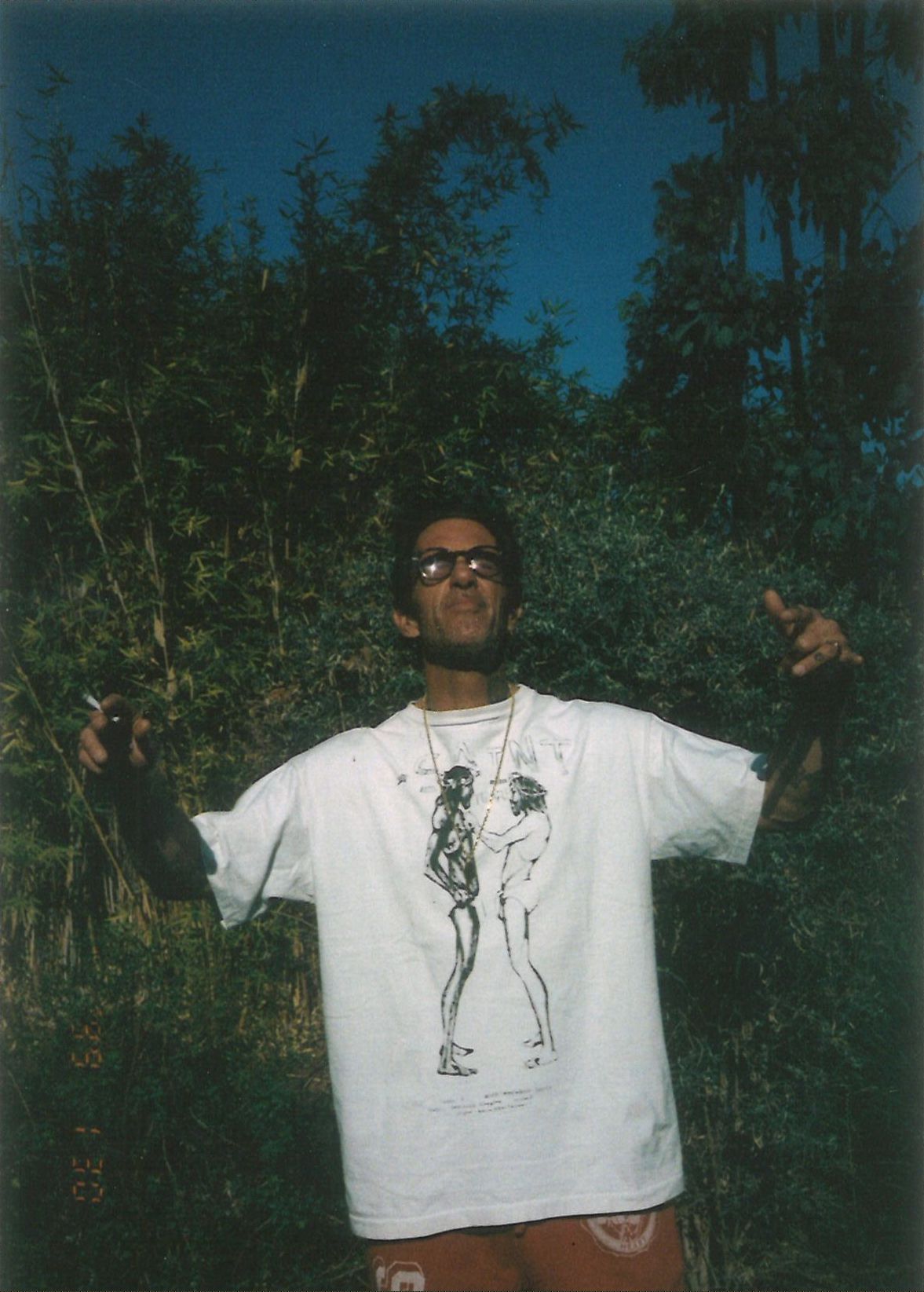 ラスト1点 / SM-S21-0000-045 / SMxDENIMTEARS SS TEE_WHT / セントマイケル x デニムティアーズ ロTシャツ (ホワイト)