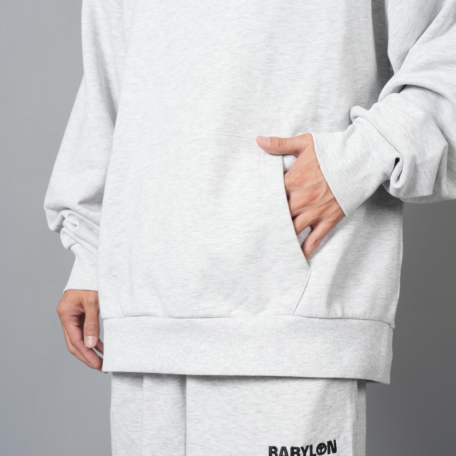 SHOP HOODIE / ショップフーディー  (ライトアッシュヘザー)