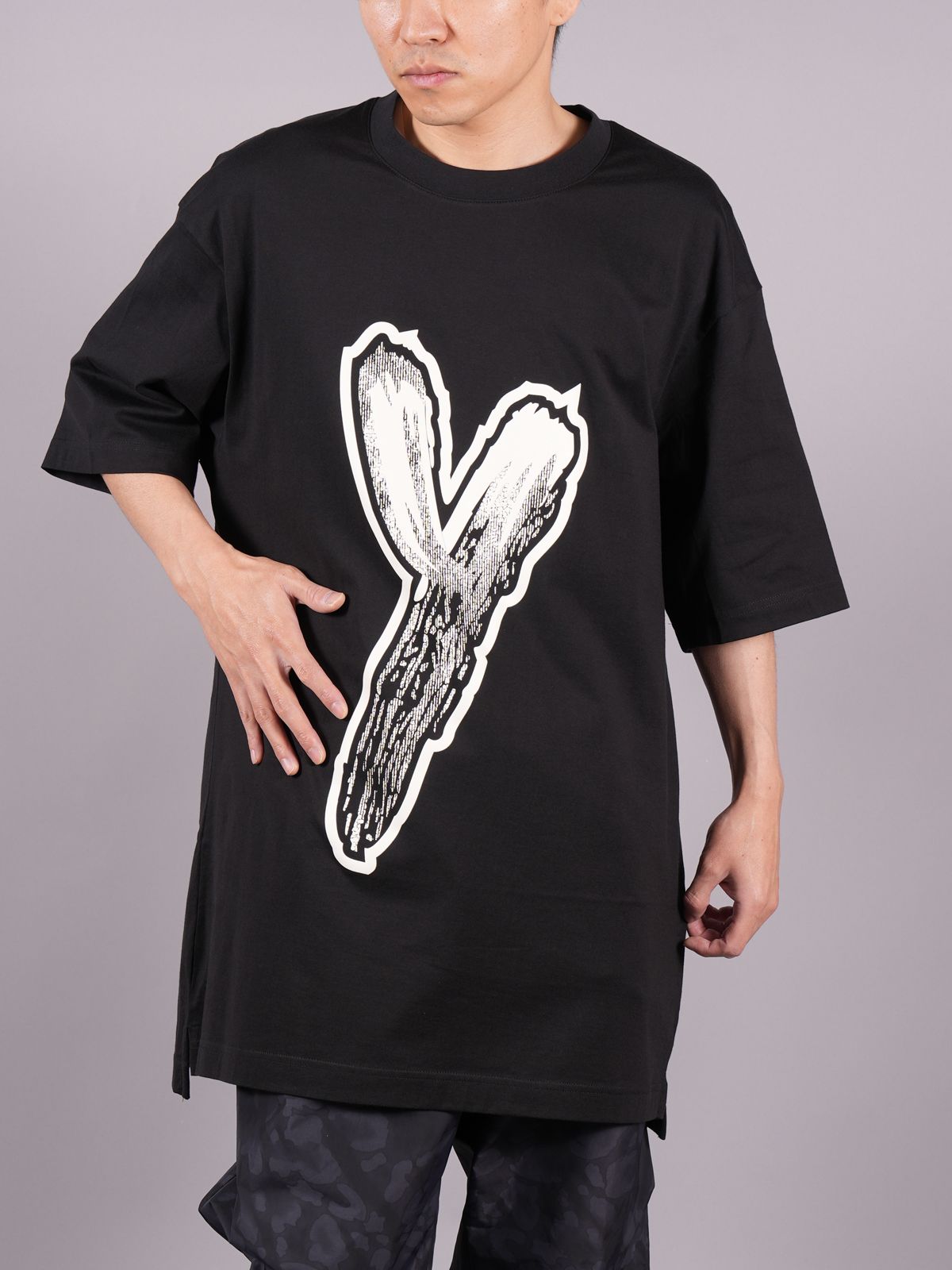 Y3 Y-3 ロゴグラフィック オーバーサイズTシャツ-