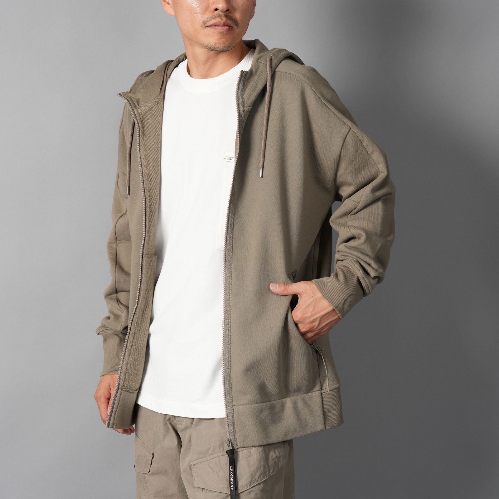 Diagonal Raised Fleece Goggle Zip Sweatshirt / ジップフーディー (フォールンロック)
