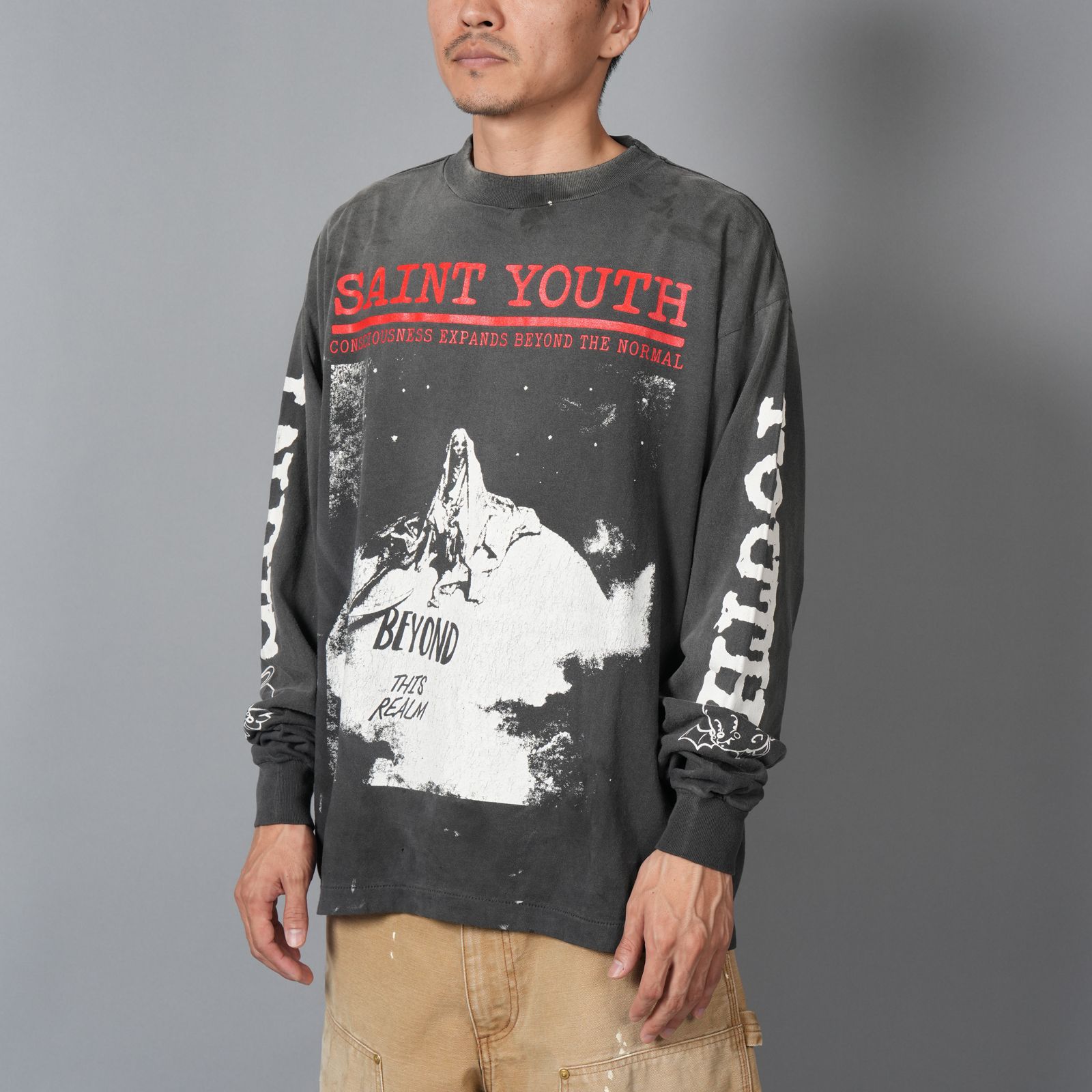 【ラスト1点】SM-HR1-0000-032 / LS TEE / SAINT YOUTH / BLACK / Tシャツ (ブラック)