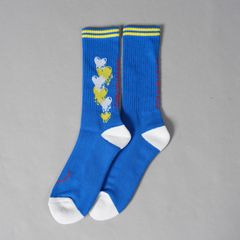 EU-MK1-0000-066 / EU LOGO SOCKS  / BLUE / ソックス(ブルー/ホワイト)