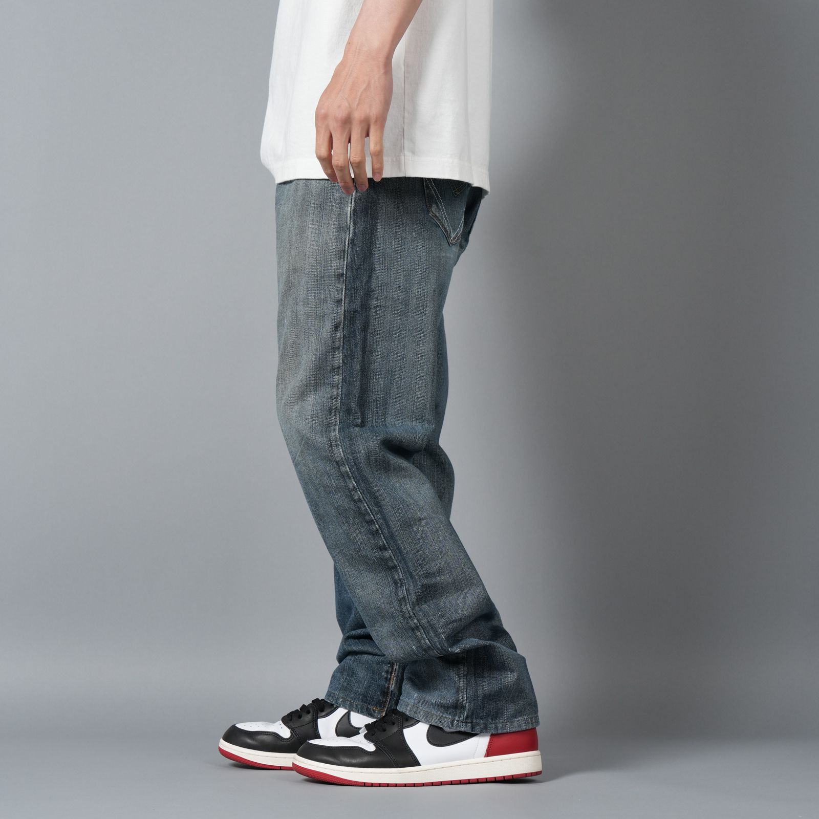 【ラスト1点】BASICKS x Vintage Levi's Heart Pocket Denim / ハートポケットデニム [34インチ] (ブルー)