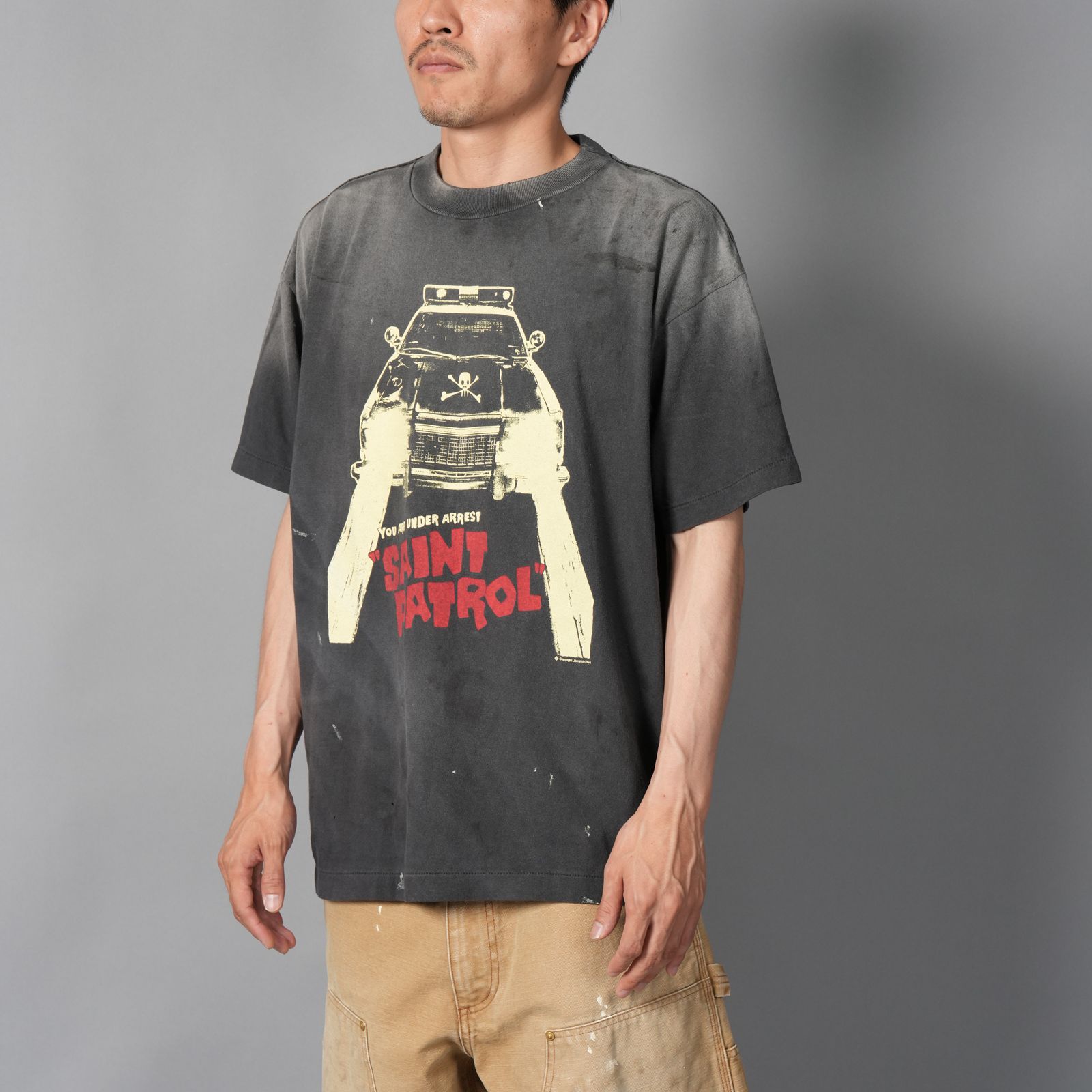 【ラスト1点】SM-HR1-0000-017 / SS TEE / SAINT PATOROL / BLACK / Tシャツ (ブラック)