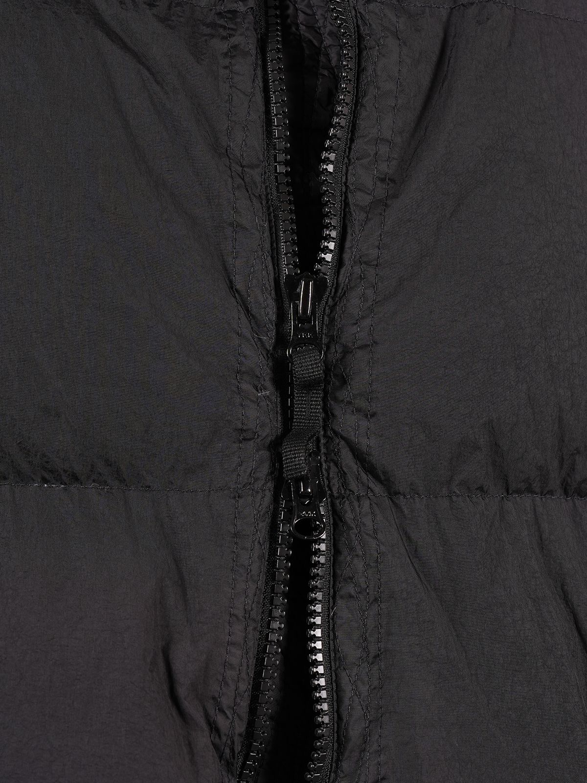 【ラスト1点】 GARMENT DYED CRINKLE REPS R-NY / ダウンジャケット (フード付き) / ブラック / ガーメントダイ