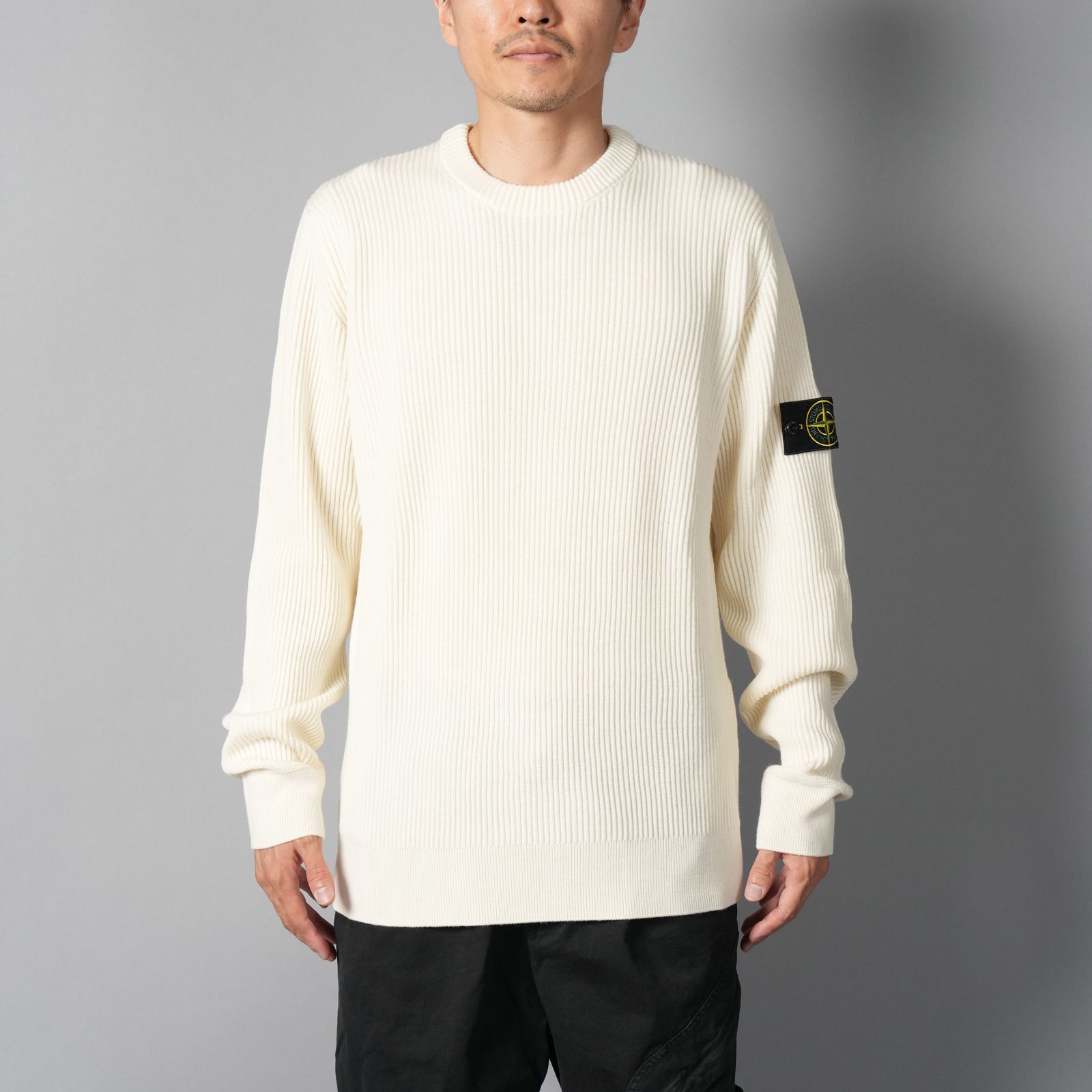 【ラスト1点】5100053 / FULL RIB RWS WOOL / ニットセーター (アイボリー)