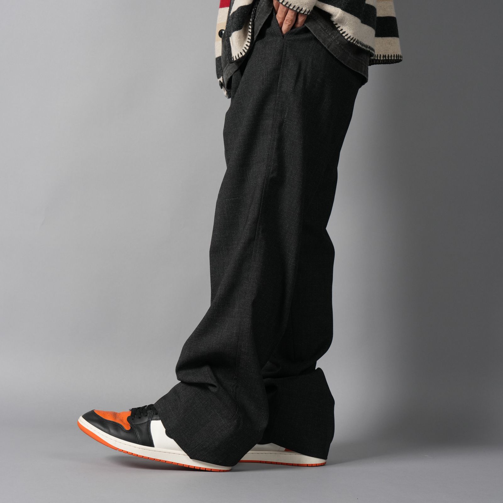 【ラスト1点】One Tuck Slacks / ワンタックスラックス (ブラック)