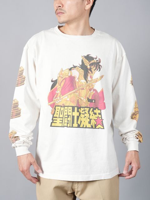 【残りわずか】【限定】SM-A23-0000-C05 / CL_LS T-SHIRT / 聖闘士 / ロンT/ カットソー  (ホワイト)