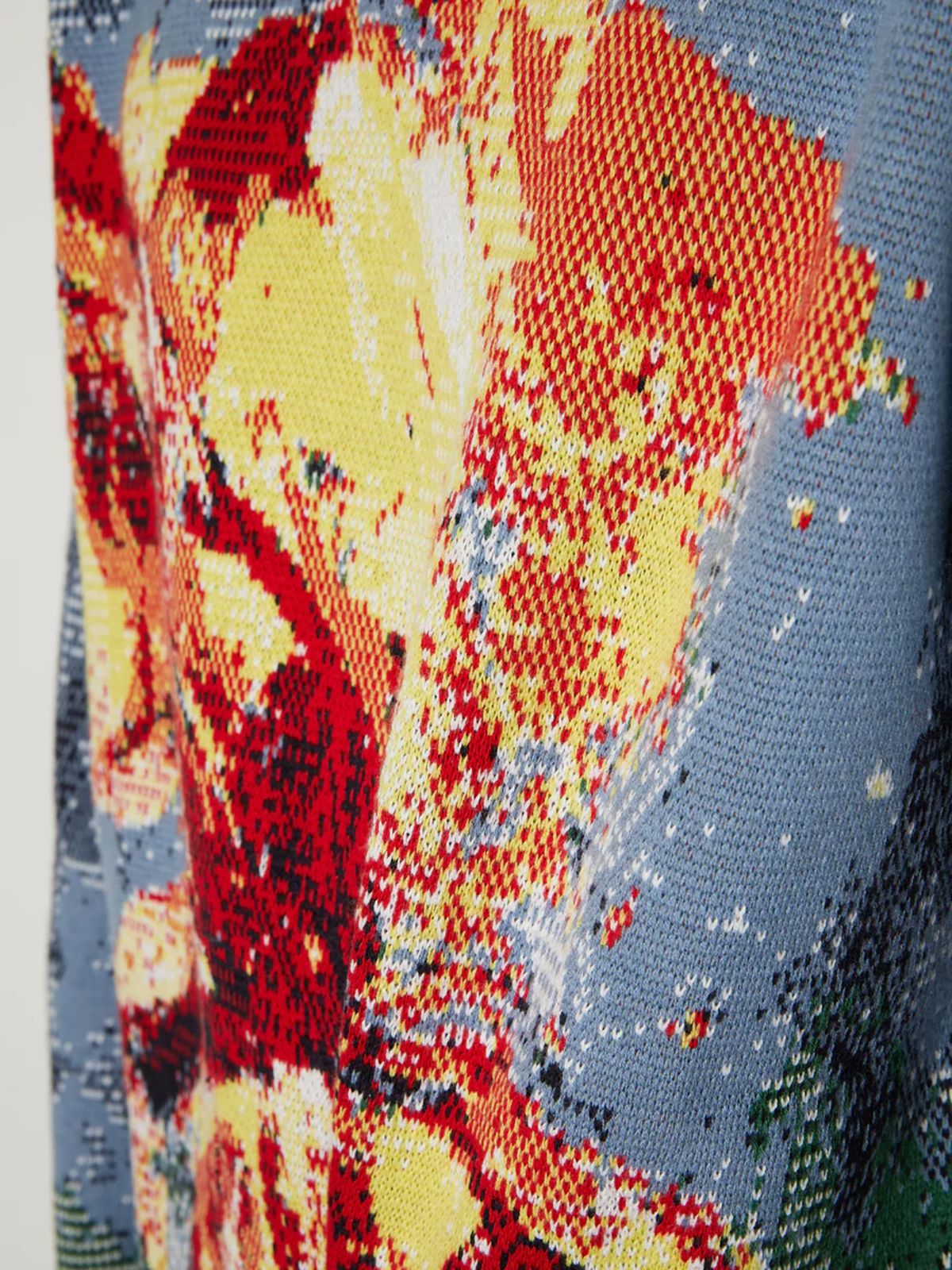 【ラスト1点】JACQUARD KNIT / ジャガードニット / セーター  (ブルー)