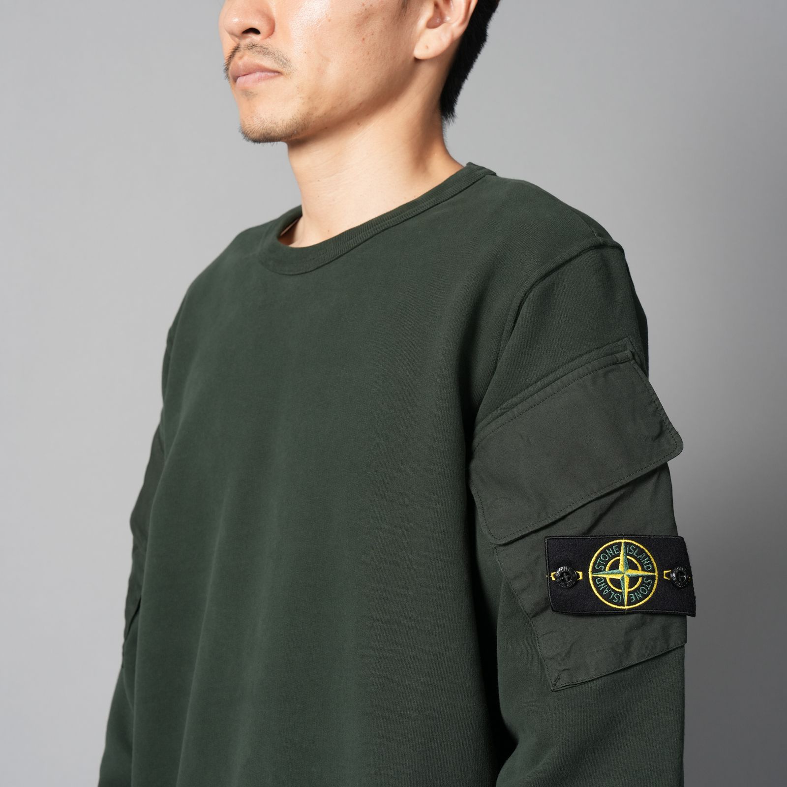 6100008 / BRUSHED ORGANIC COTTON FLEECE / クルネックスウェット・トレーナー [ガーメントダイ](ジュニパー)