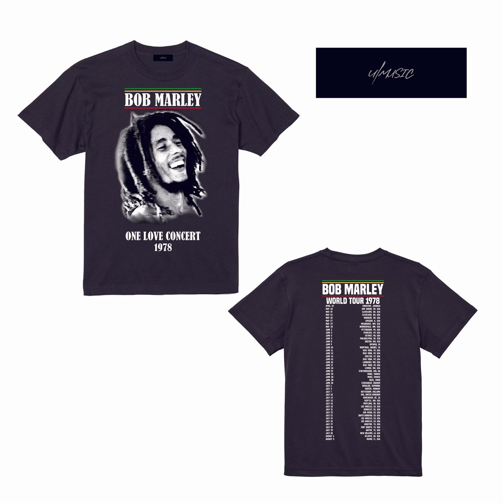 UIZZ-22569 / BOB MARLEY / ボブマーリー / Tシャツ (ブラック)