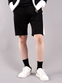 BERMUDA SHORTS BALMAIN RIBBED / バミューダ ショーツ (スウェット ショートパンツ) / ブラック / コットン / メンズ
