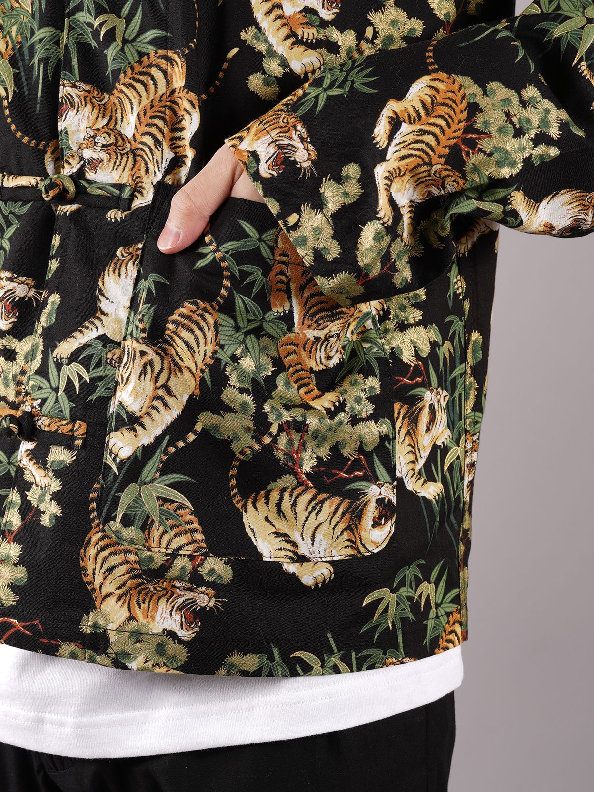 ラスト1点 / CHINESE TIGER SHIRT / チャイニーズ タイガーシャツ (ブラック)