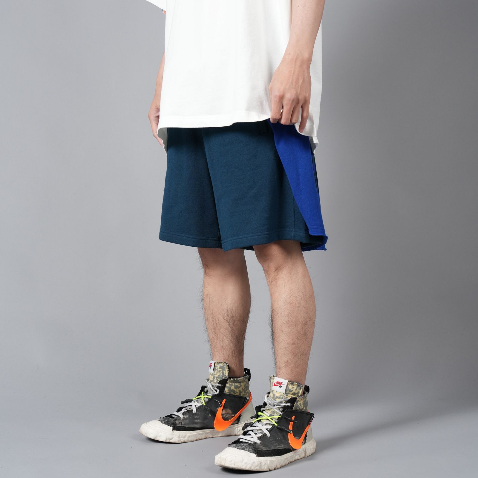 【ラスト1点】 BARS SWEAT SHORTS / セブンバー スウェットショーツ (ペトロル)