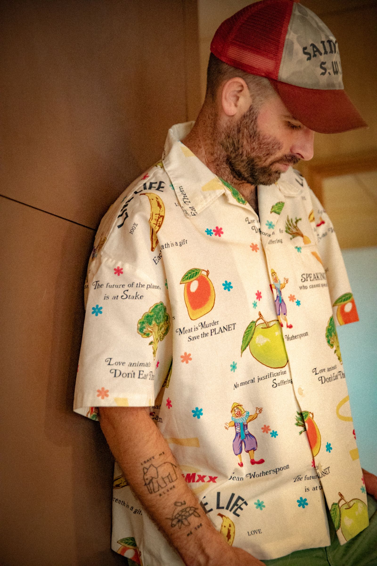 【コラボ】SM-MK8-0000-C10 / SW_OPEN COLLAR SHIRT / WHITE / オープンカラーシャツ  (ホワイト)