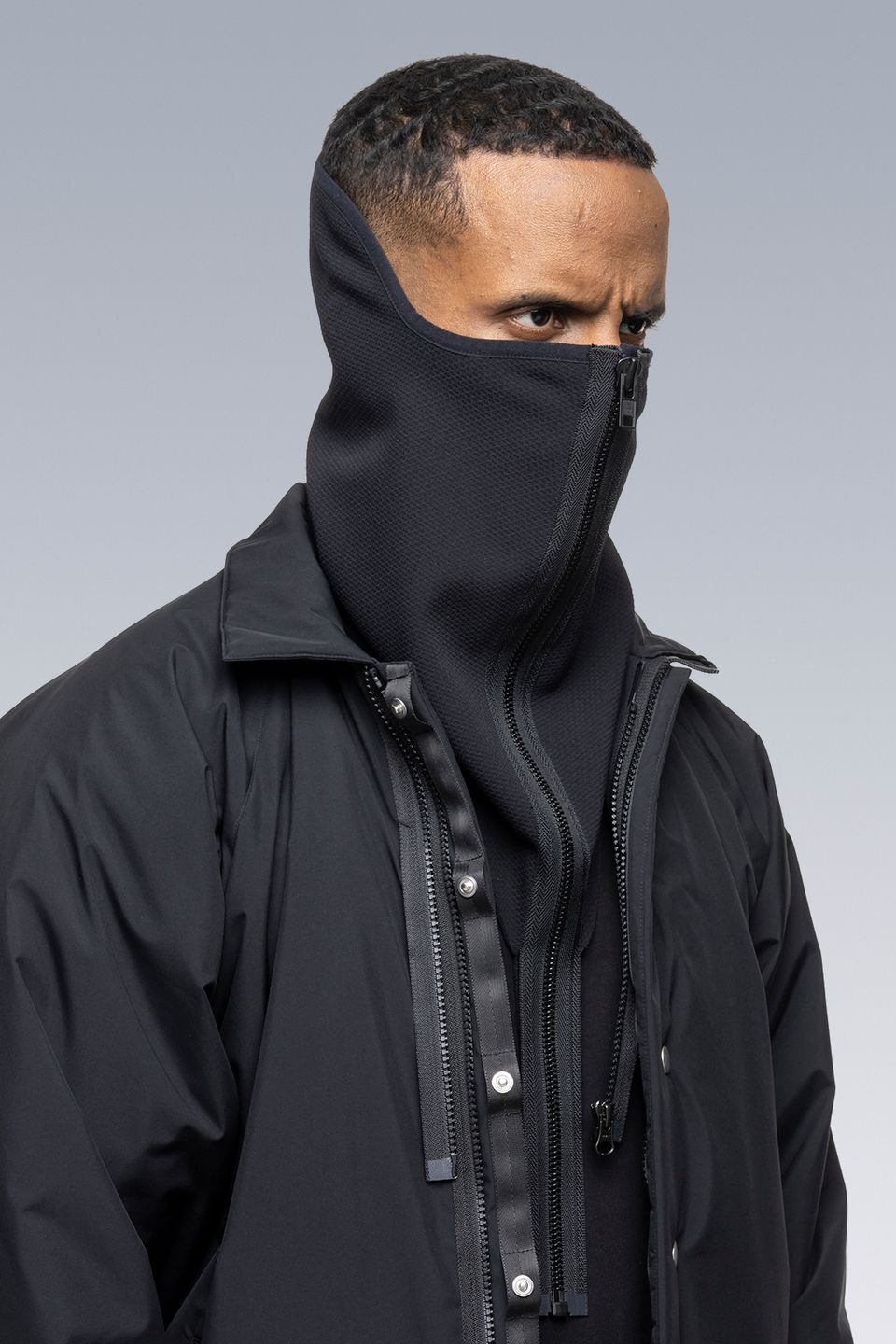 【ラスト1点】NG4-SS / Modular Zippered schoeller  3XDRY WB-400 Neck Gaiter / ネックゲイター [ストレッチ入り] (ブラック)