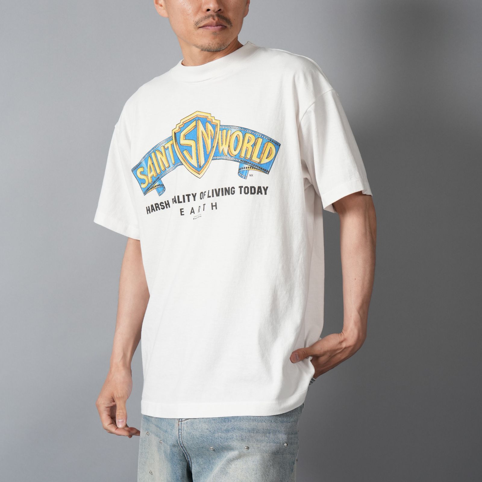 【ラスト1点】SM-MK8-0000-015 / SS T-SHIRT / SAINT WORLD / WHITE / Tシャツ (ホワイト)