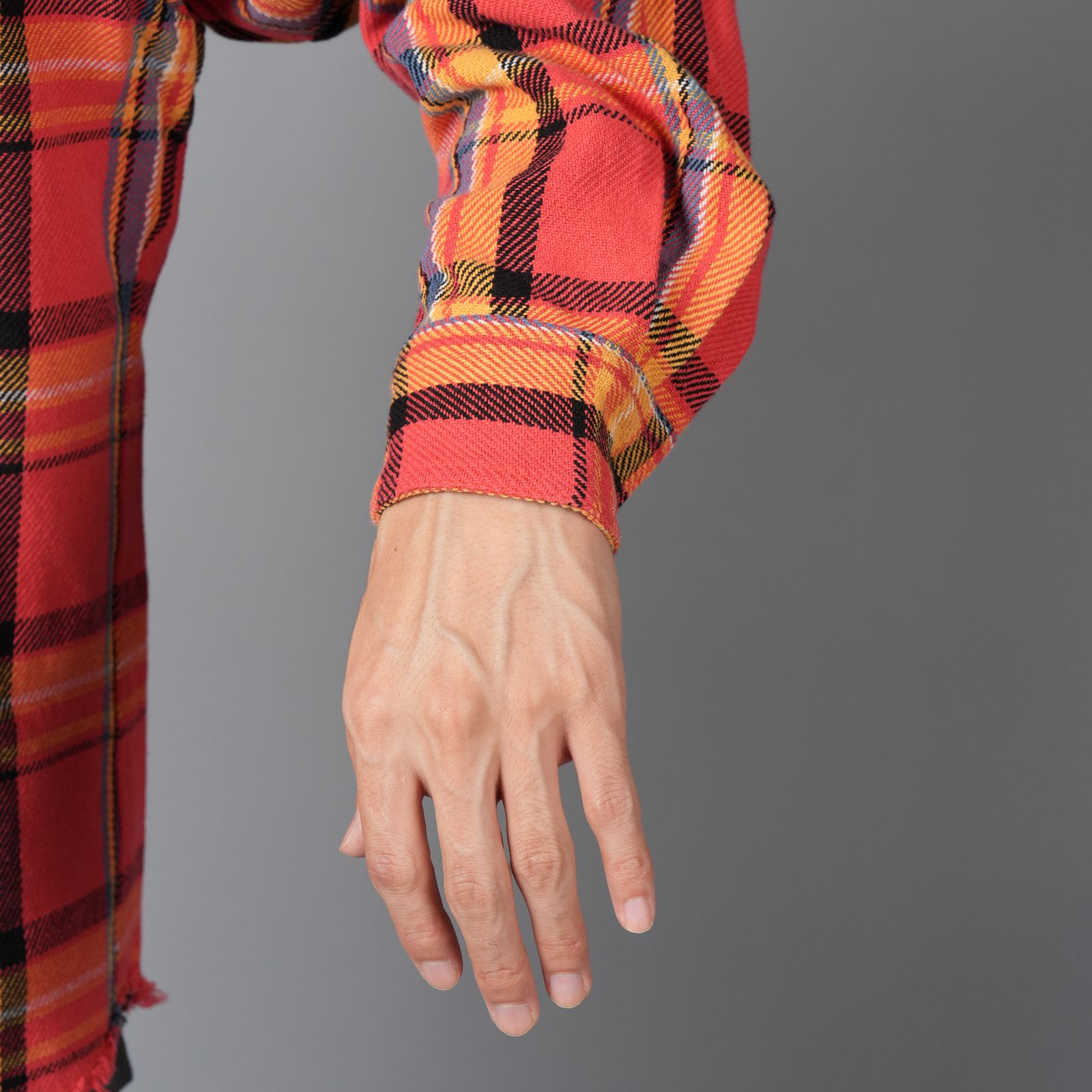 DAMAGED FLANNEL SHIRTS / ネルシャツ (オレンジ)