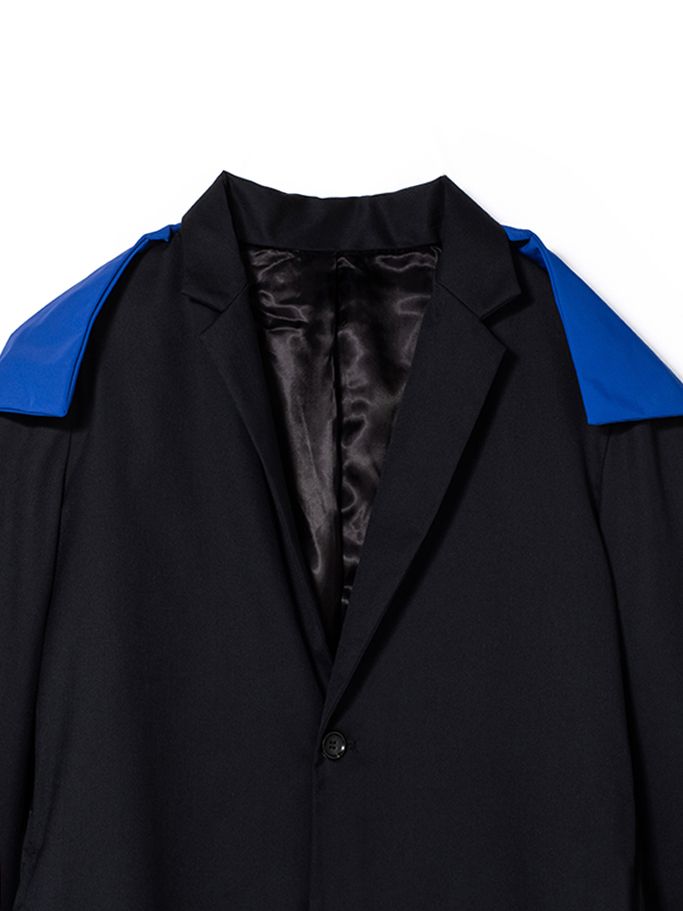 【ラスト1点】WATER REPELLENT WOOL STRETCH FLANNEL SAILOR HOOD JACKET / ジャケット (ネイビー)