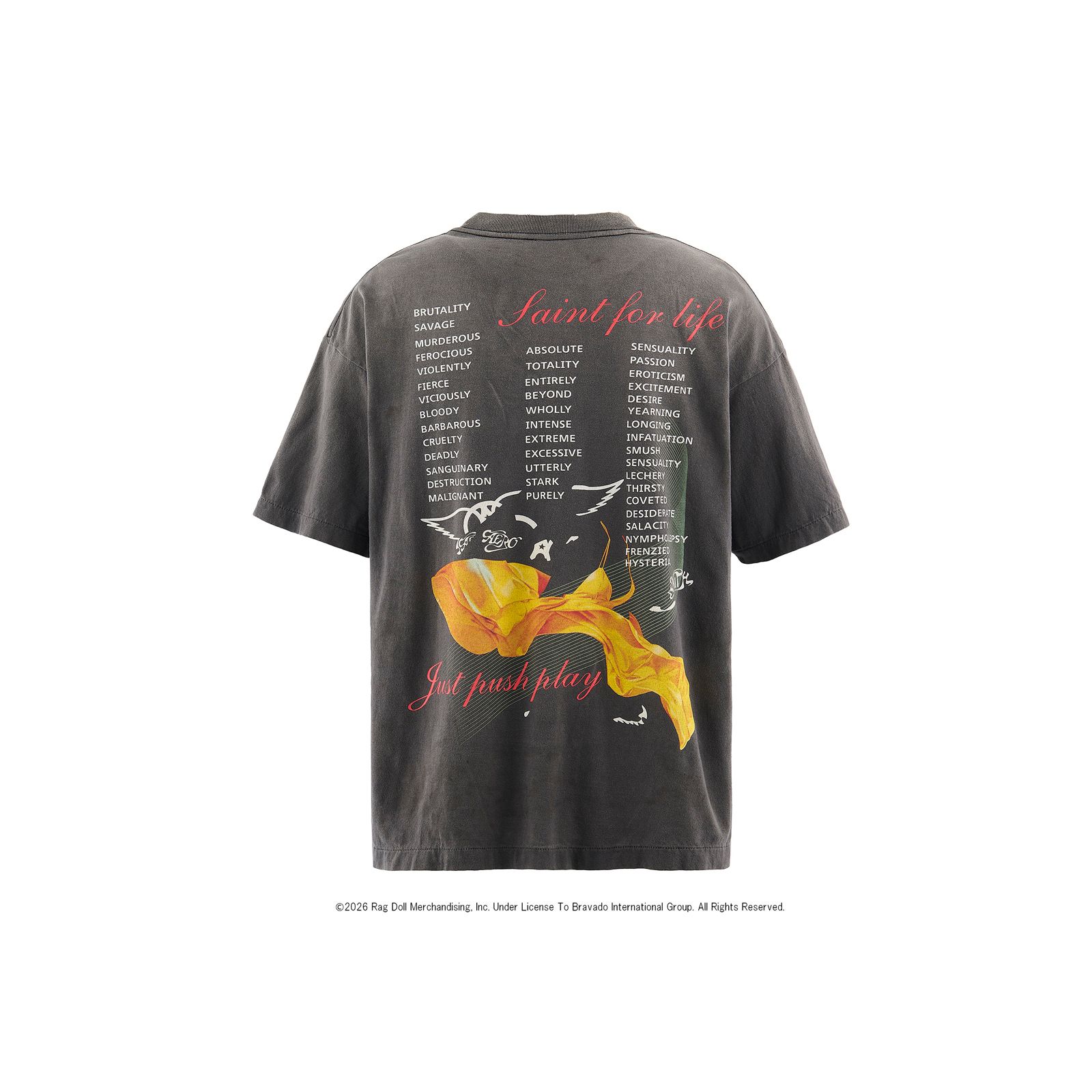 SM-MK8-0000-C25 / AS_SS T-SHIRT / AEROSMITH / BLACK /  Tシャツ  (ブラック)