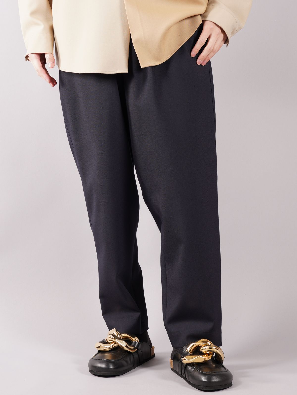 MARNI - 【ラスト1点】 TROPICAL WOOL PANTS / トロピカルウール パンツ (タック入り) / イージーパンツ /  ブルーブラック / 22SS / 【定番商品】/ メンズ | Confidence