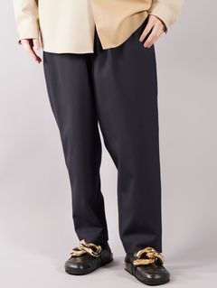 【ラスト1点】 TROPICAL WOOL PANTS / トロピカルウール パンツ (タック入り) / イージーパンツ / ブルーブラック / 22SS / 【定番商品】/ メンズ