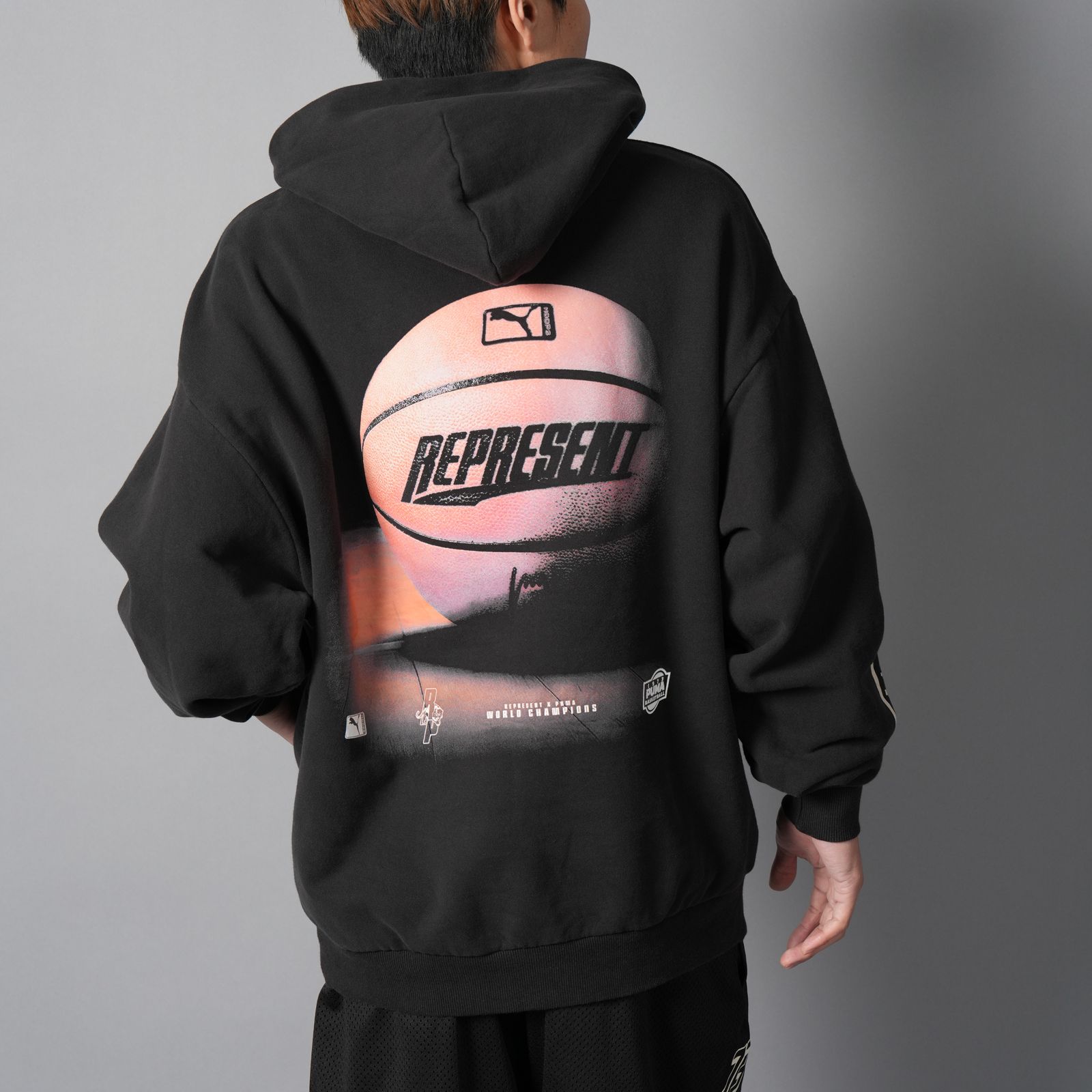 【残りわずか】REPRESENT LS HOODIE / リプレゼント ロングスリーブフーディー (プーマブラック)
