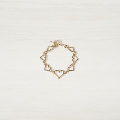 【ラスト1点】Heart Shaped Bracelet / ブレスレット (ゴールド)