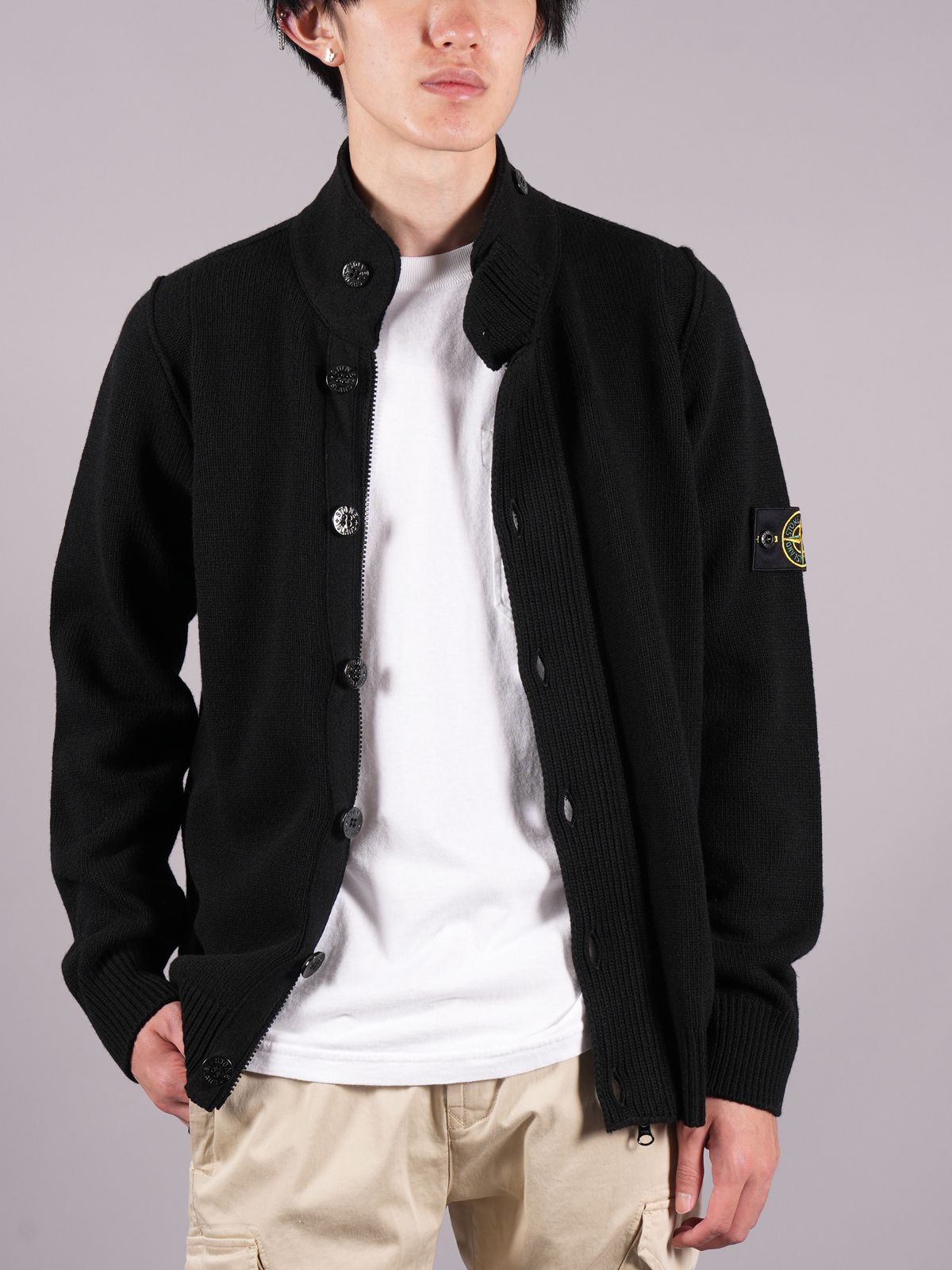 STONE ISLAND - 【ラスト1点】Knit Cardigan Lambs Wool / ニット