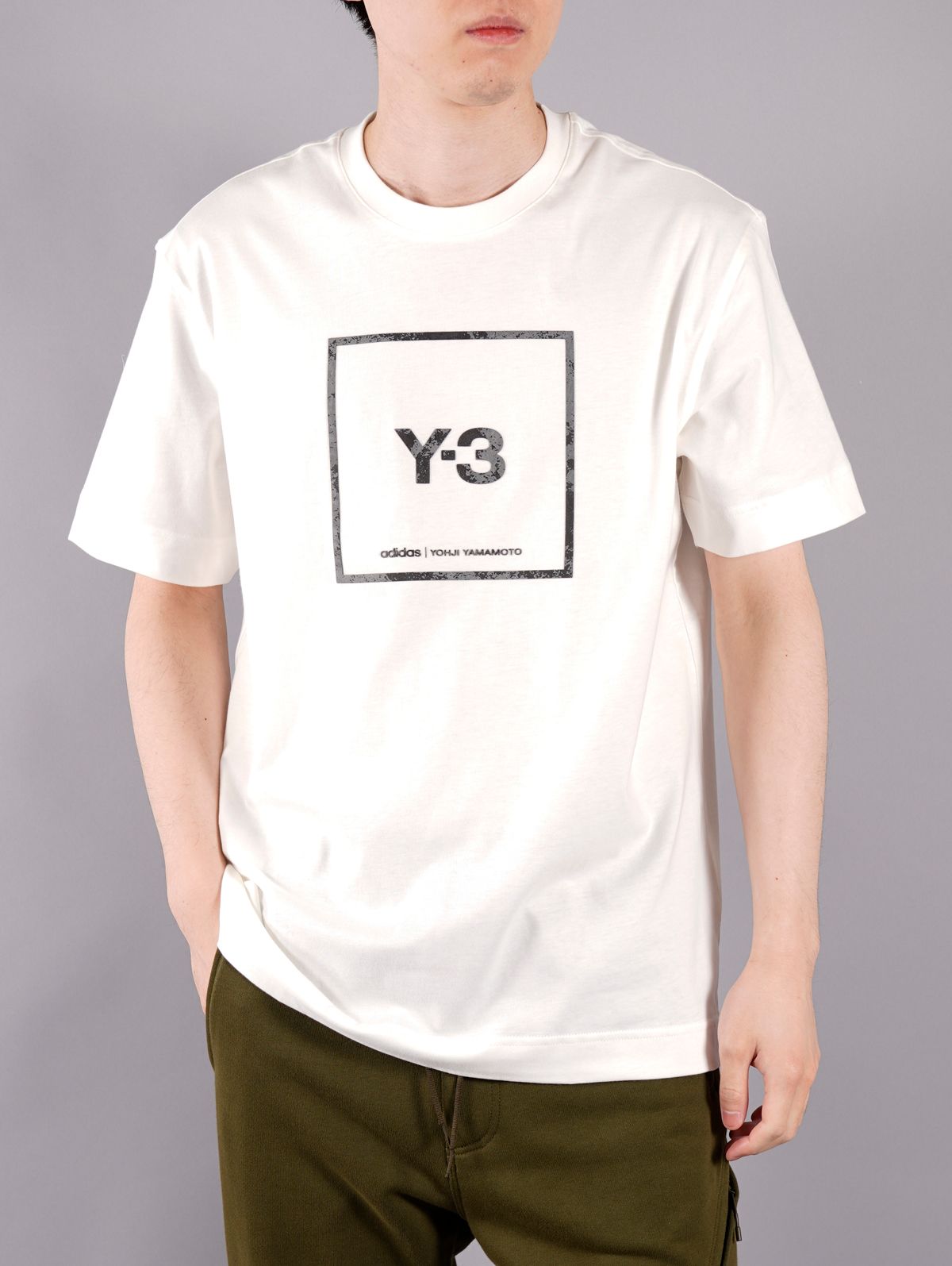 XL 新品 21SS Y-3 スクエア ラベル グラフィック SS Tシャツ 白cypherY3