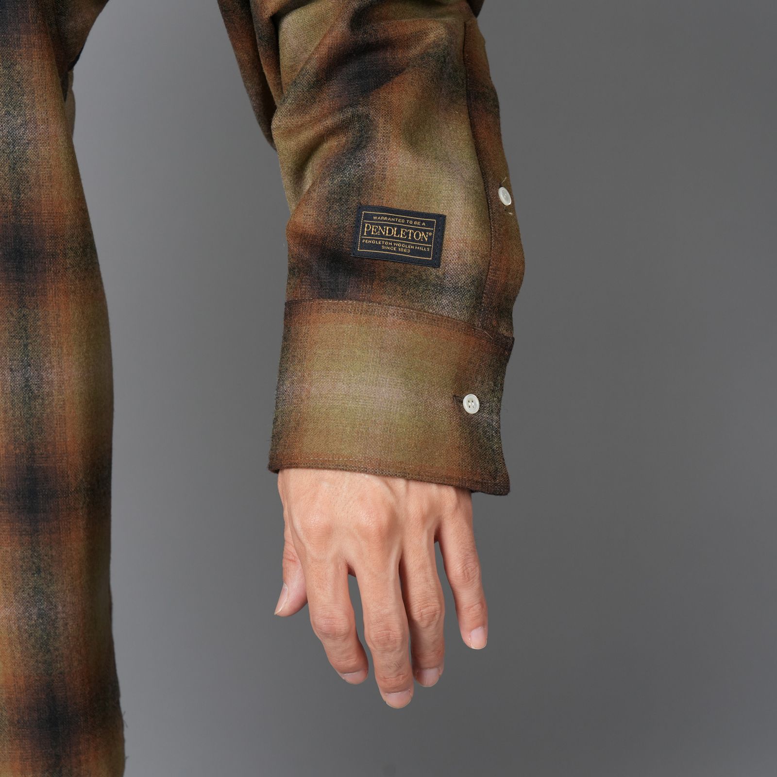 【限定】Basicks x Pendleton x DELUXE / Shadow Check Shirt / シャドウ チェックシャツ (カーキ)
