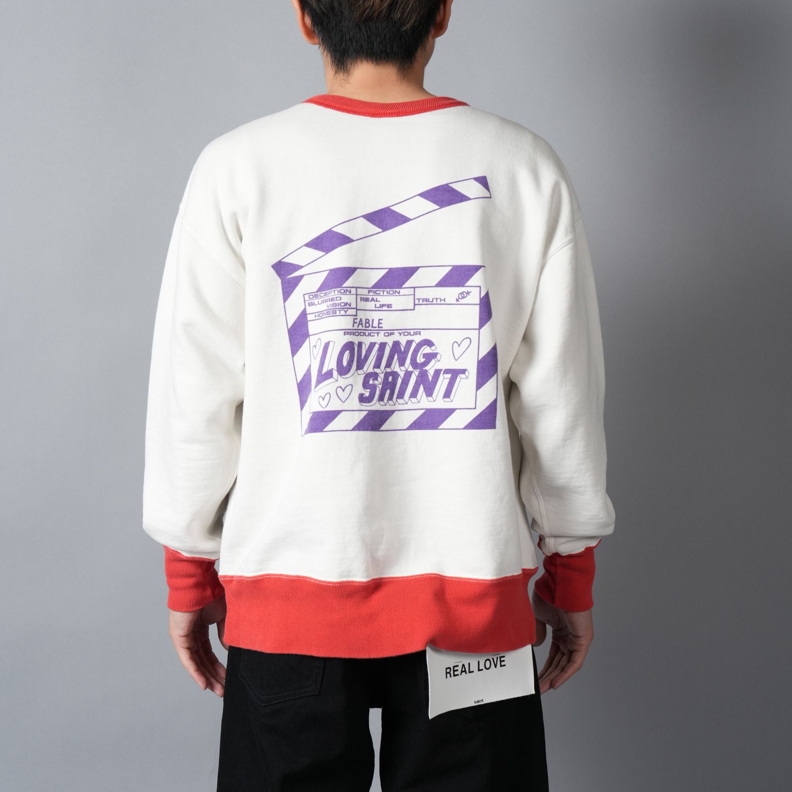 【残りわずか】SM-MK8-0000-055 / CRW NECK SWT / I LOVE SAINT / WHT / スウェット・トレーナー (ホワイト)