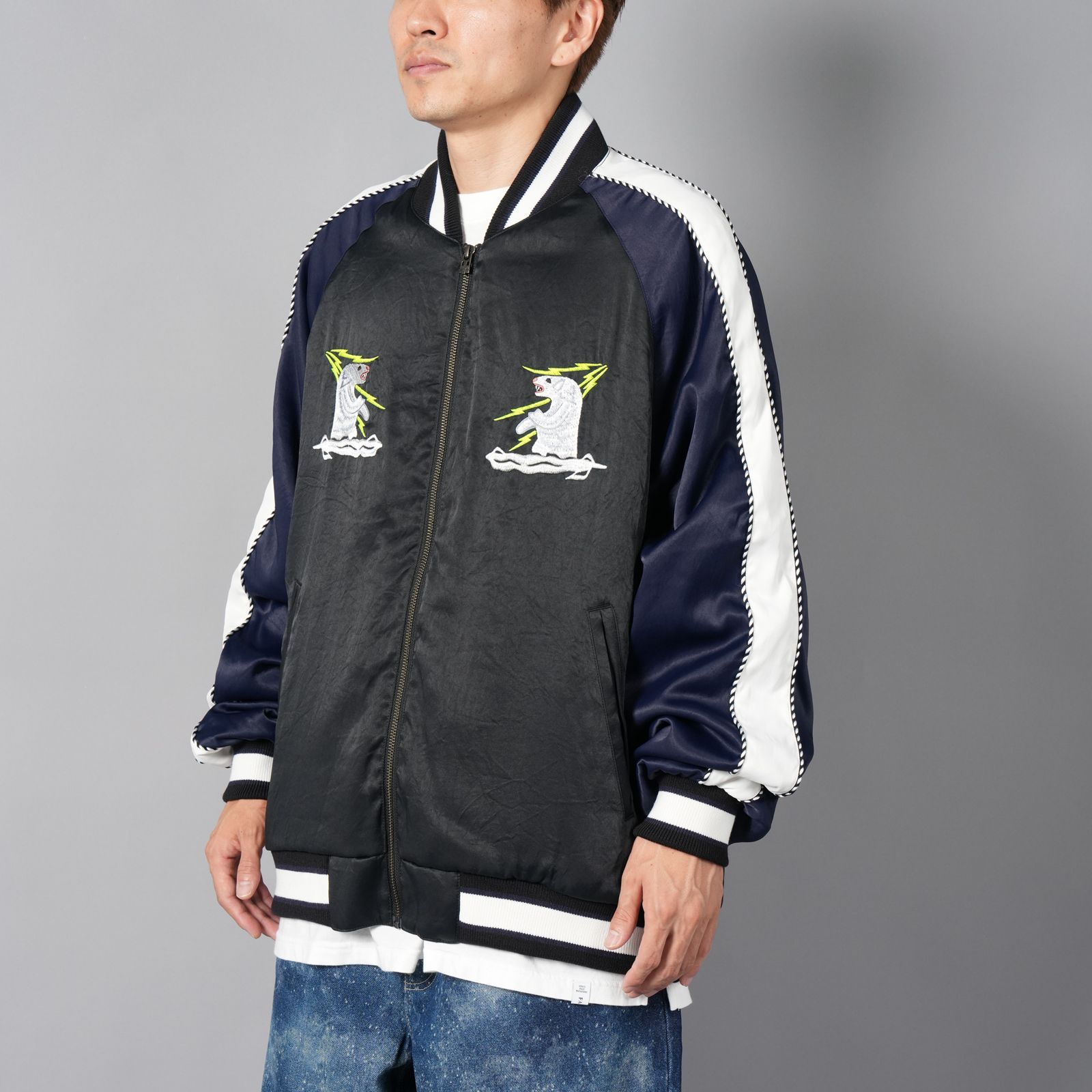 SOUVENIR JACKET / スーベニアジャケット (ブラック/ネイビー)