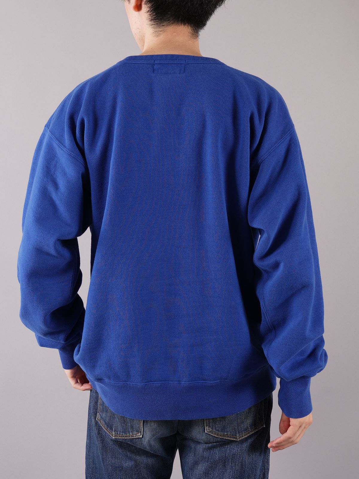 【ラスト1点】 EU-A21-0000-004 / CREW SWEATSH FLOWER / クルー スウェットシャツ フラワー   (ブルー)