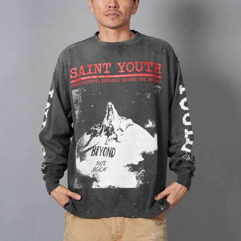 SM-HR1-0000-032 / LS TEE / SAINT YOUTH / BLACK / Tシャツ (ブラック)