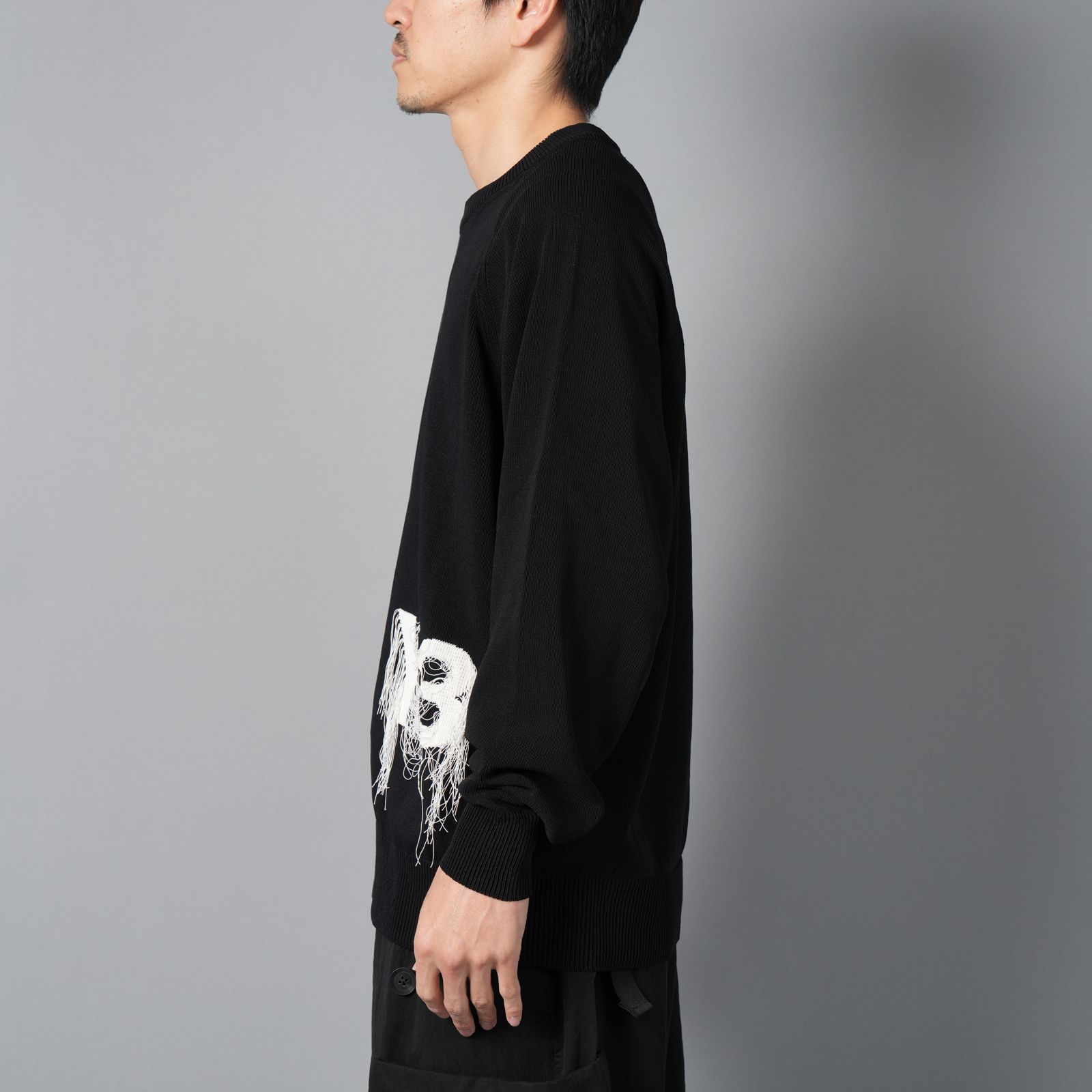 【ラスト1点】Y-3 Logo Knit Crew Sweatshirt  / ニットセーター (ブラック)