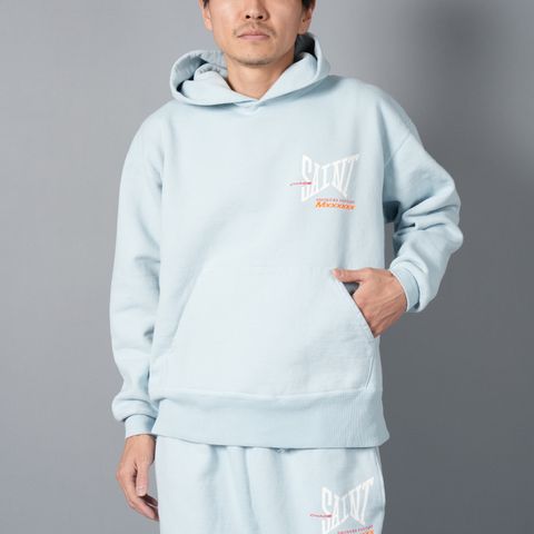 【ラスト1点】SM-HR8-0000-048 / HOODIE / RIBON SAINT / BLUE / プルオーバーフーディー・パーカー (ブルー)