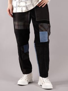 ラスト1点 / CROPPED PATCHWORK FATIGUE TROUSERS / クロップド パッチワーク ファティーグ トラウザーズ(ブラック)