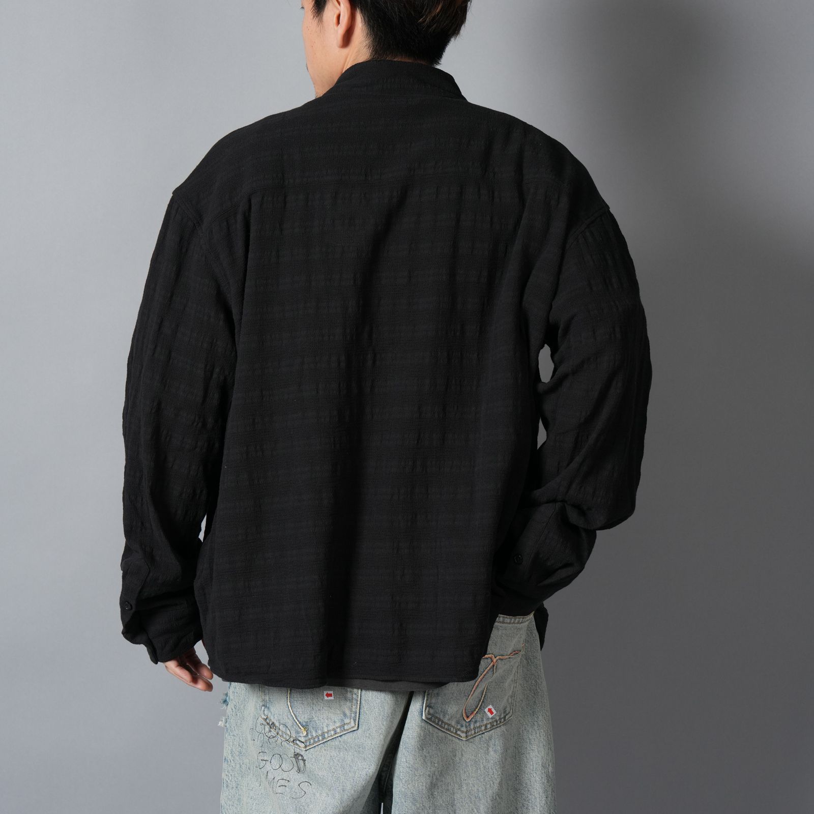 MAXI SHIRT / ロングスリーブシャツ (ブラック)