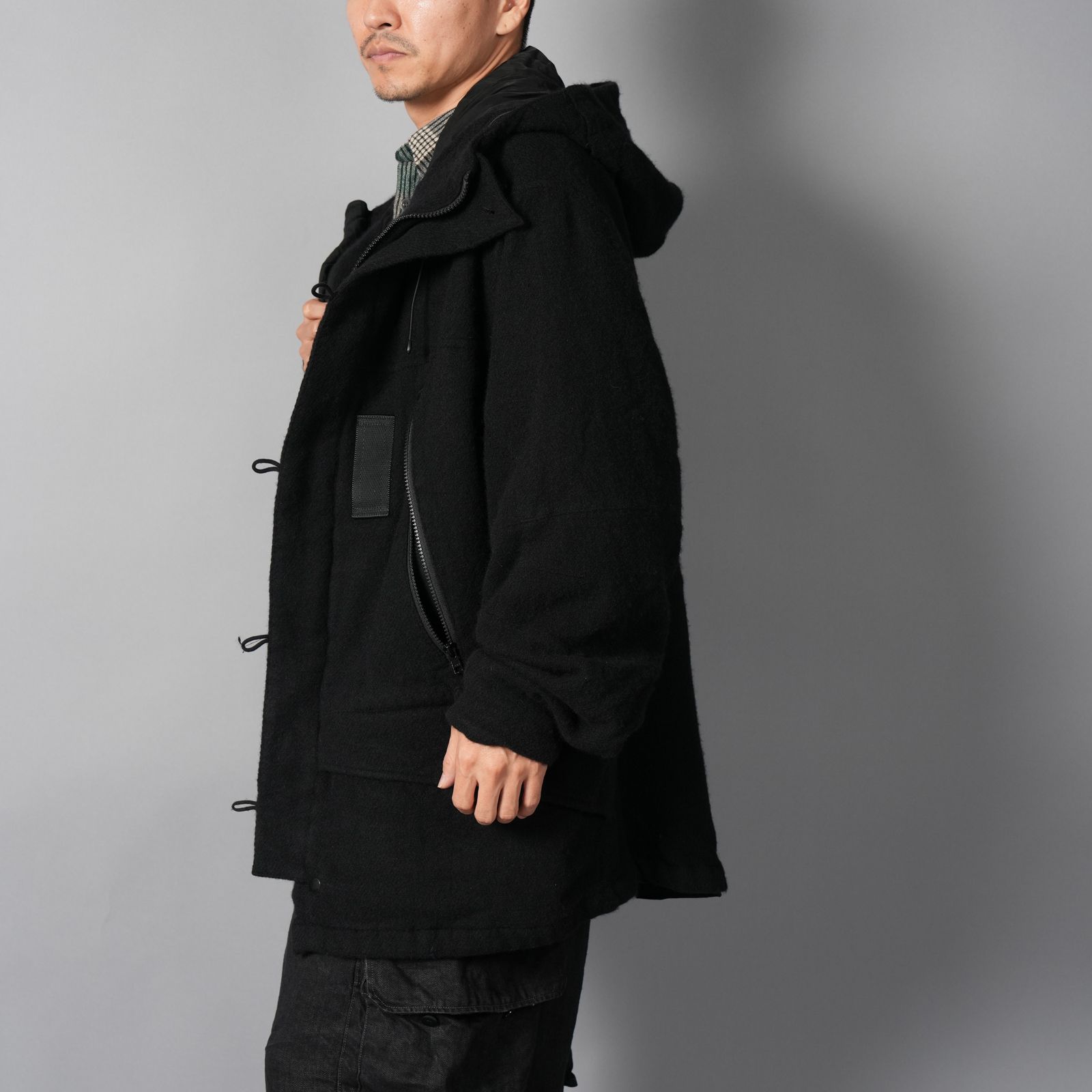 Felted Wool Coat / フェルテッド ウールコート (ブラック)