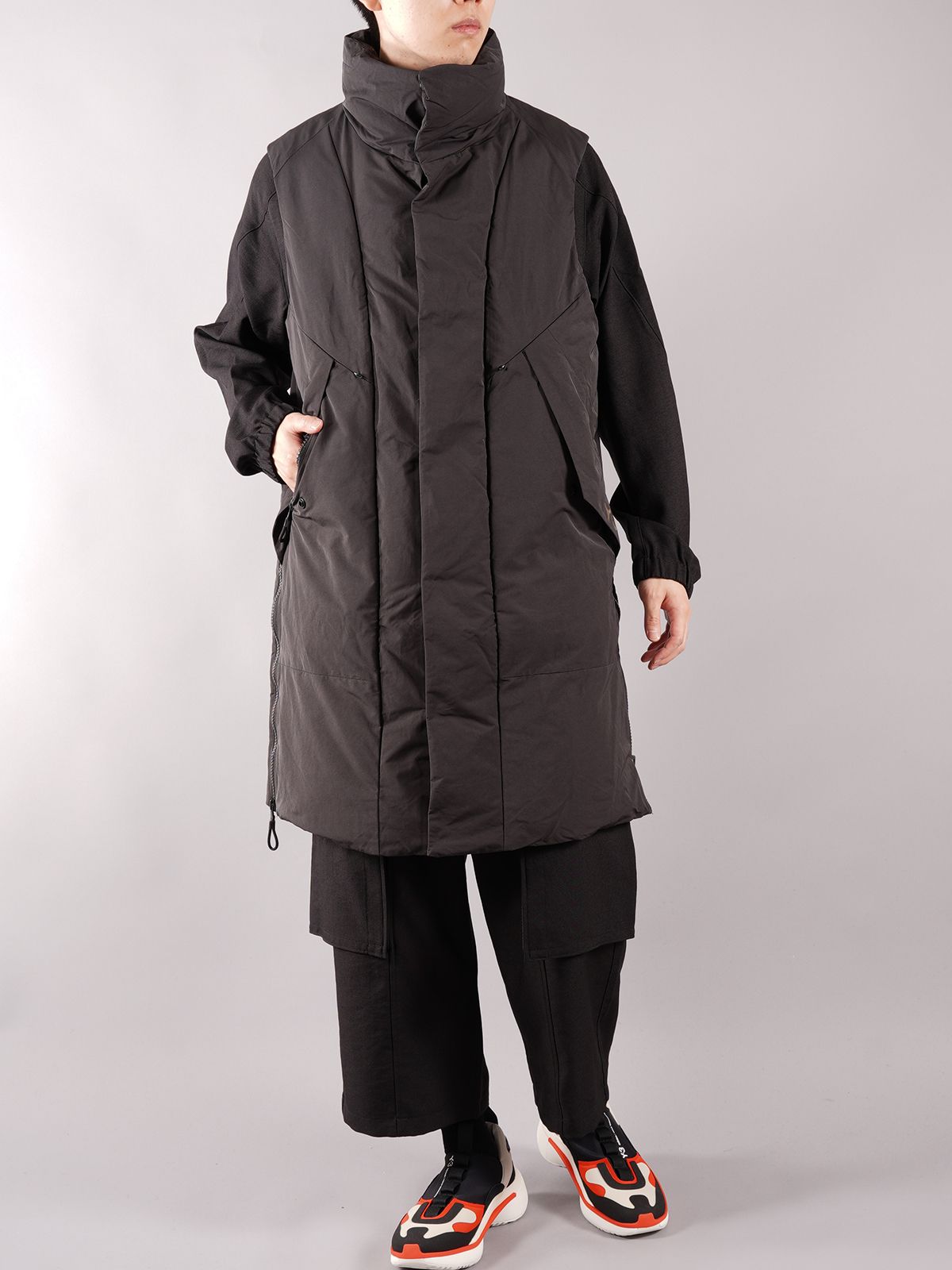 海外正規品 Y-3 DOWN SUEDED SUEDED POLY メンズ DOWN Yamamoto VEST HB3777 メンズ