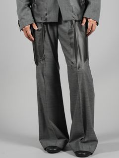 TAILORED RIDERS Pants / テーラード ライダース パンツ (ウール・レザー スラックス) / ブラック